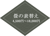 畳の表替え 4,500円～18,000円